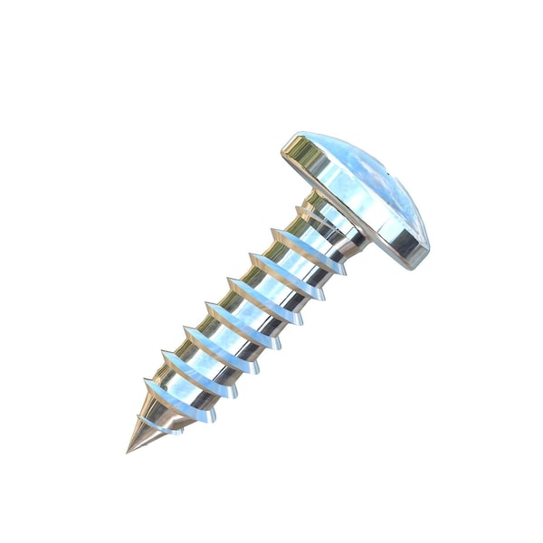 Allied Titanium Sheet Metal Screw, #6 x 1/2 in, Plain Titanium Pan Head Phillips Drive 0001629 - main